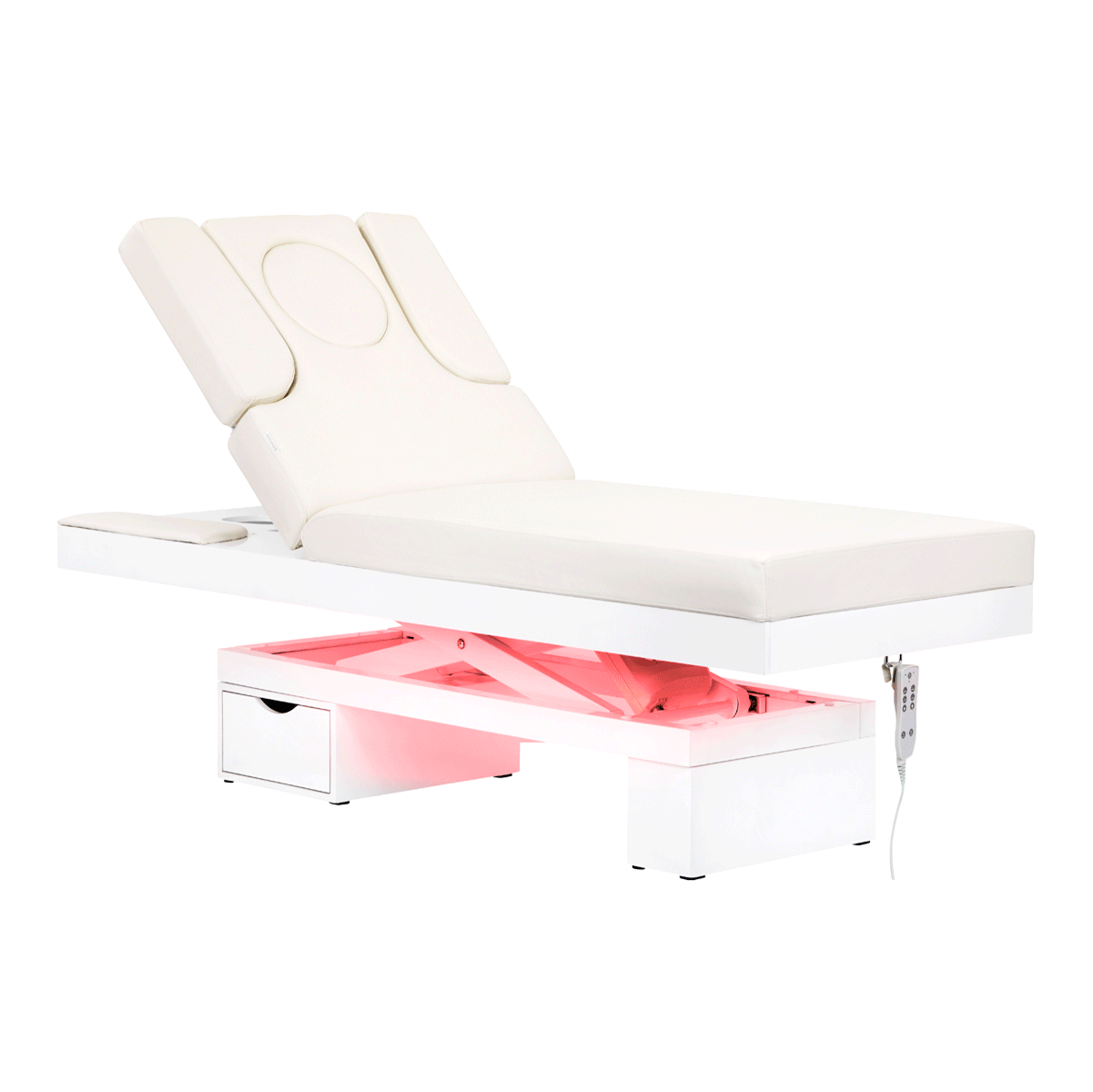 SPA-behandlingsbenk azzurro 815b glowing hvit med varme