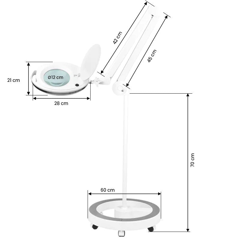 Elegante 6027 60 LED SMD 5d lupelampe med stativ