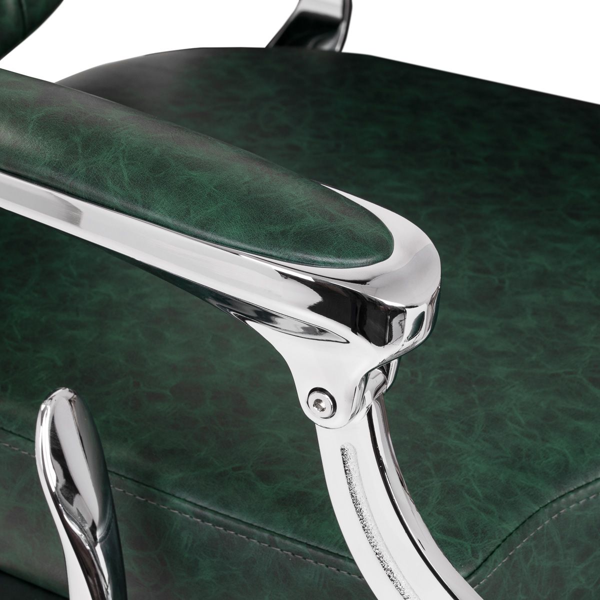 Barberstol Gabbiano President grønn Chrom