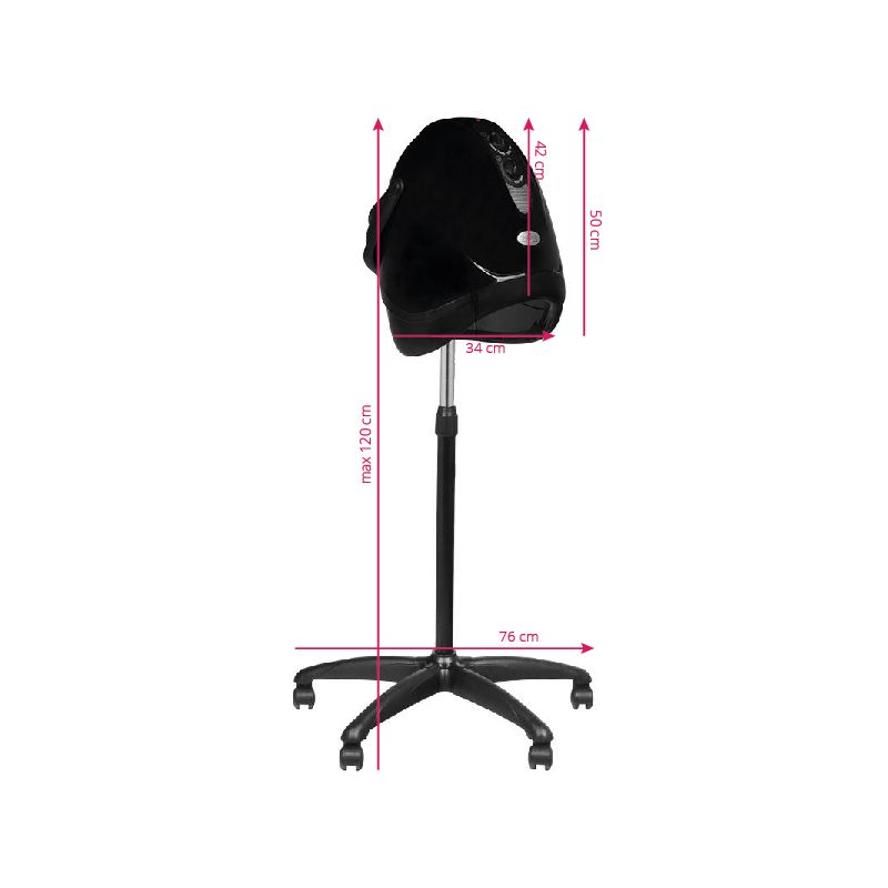 Gabbiano dryer gulvmodell hood lx-201s one speed svart