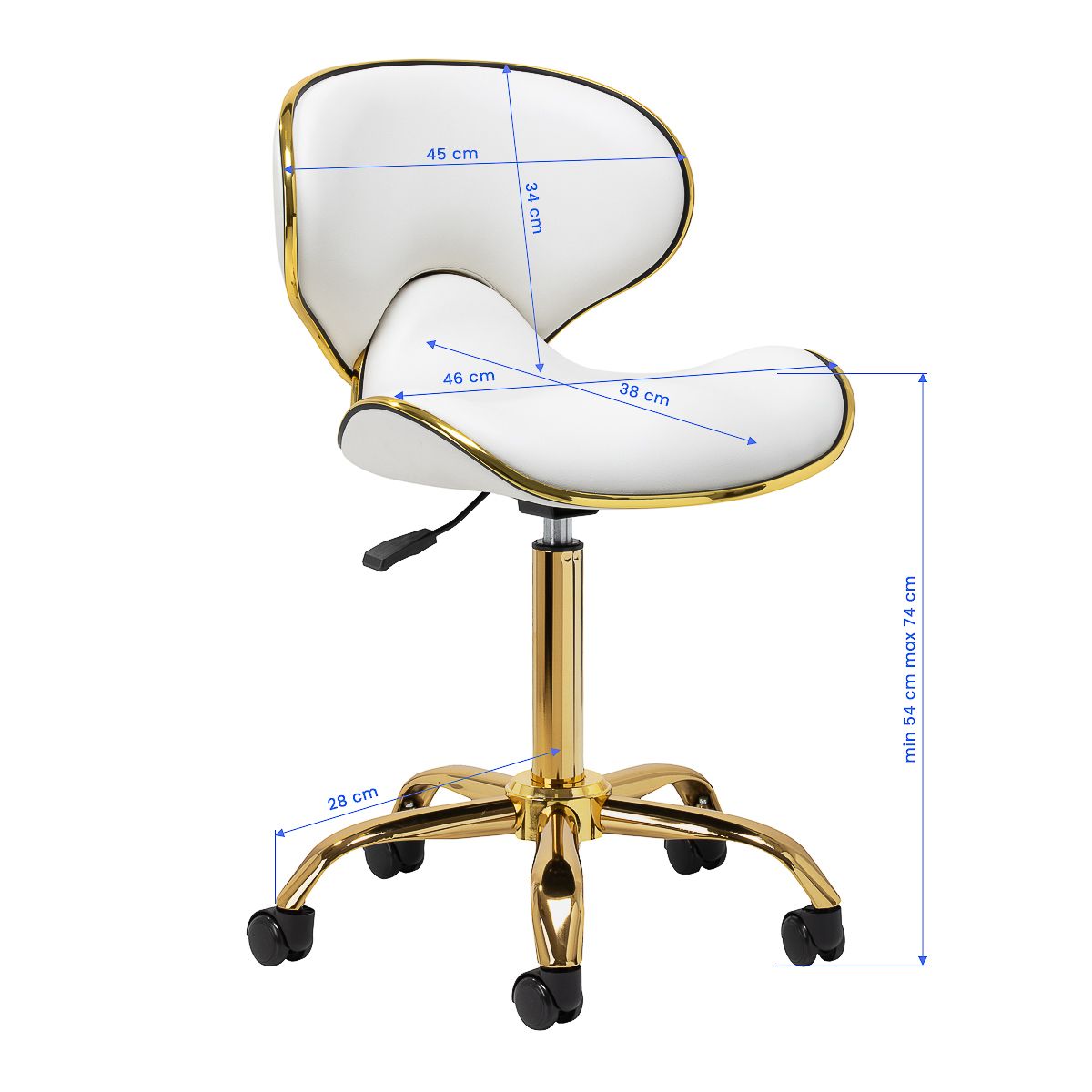 Gabbiano arbeidsstol Q-4599G hvit