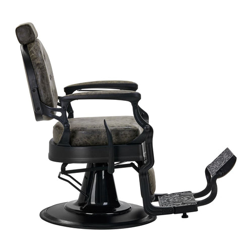 Barberstol President Old skinn grønn