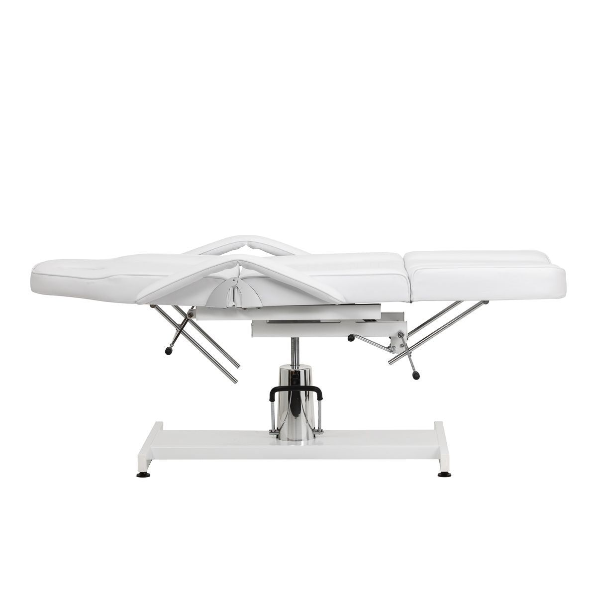 Hydraulisk pedikyr beauty stol Sillon 210 med rocking function og split footrest hvit