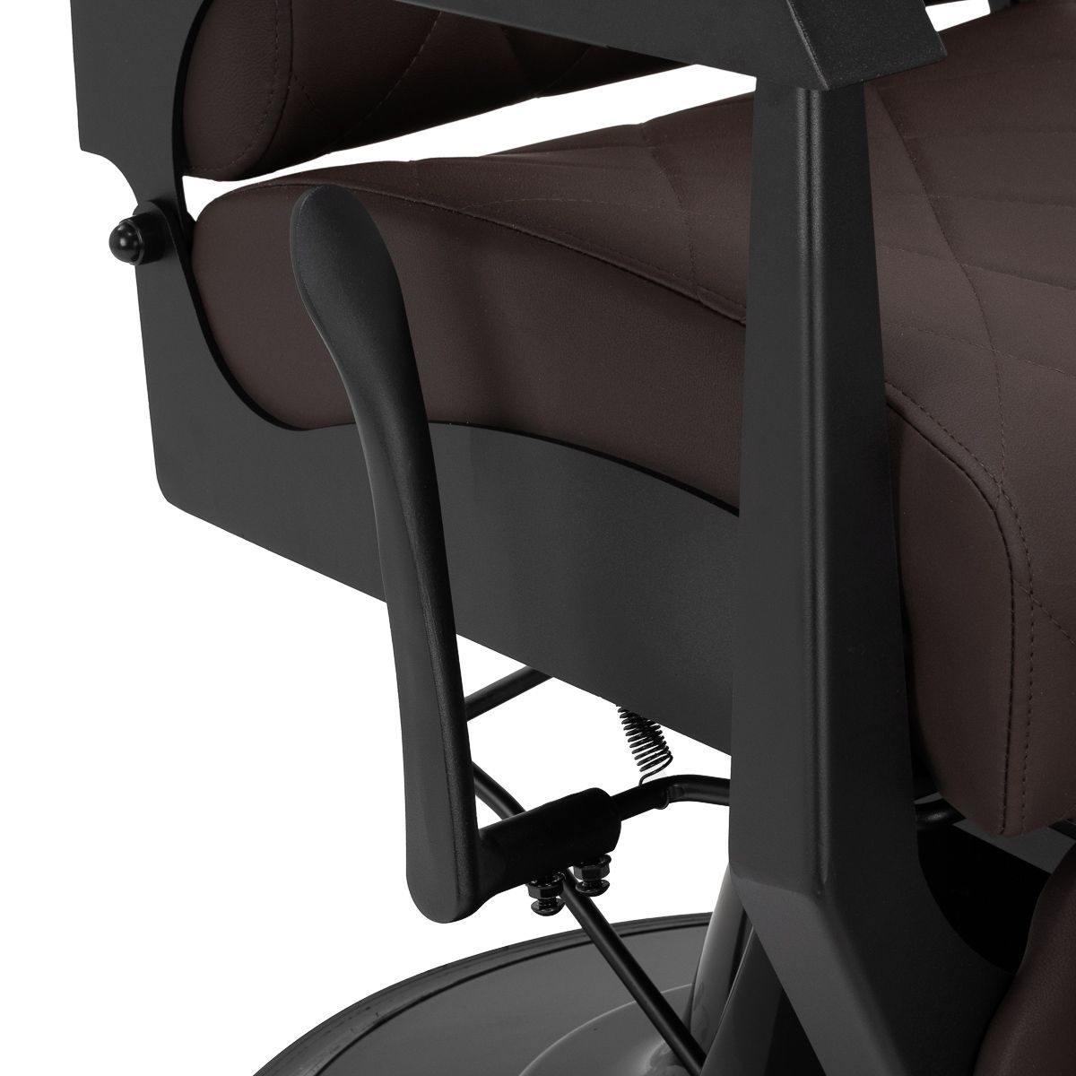 Gabbiano barberstol Bruno med svart frame brun