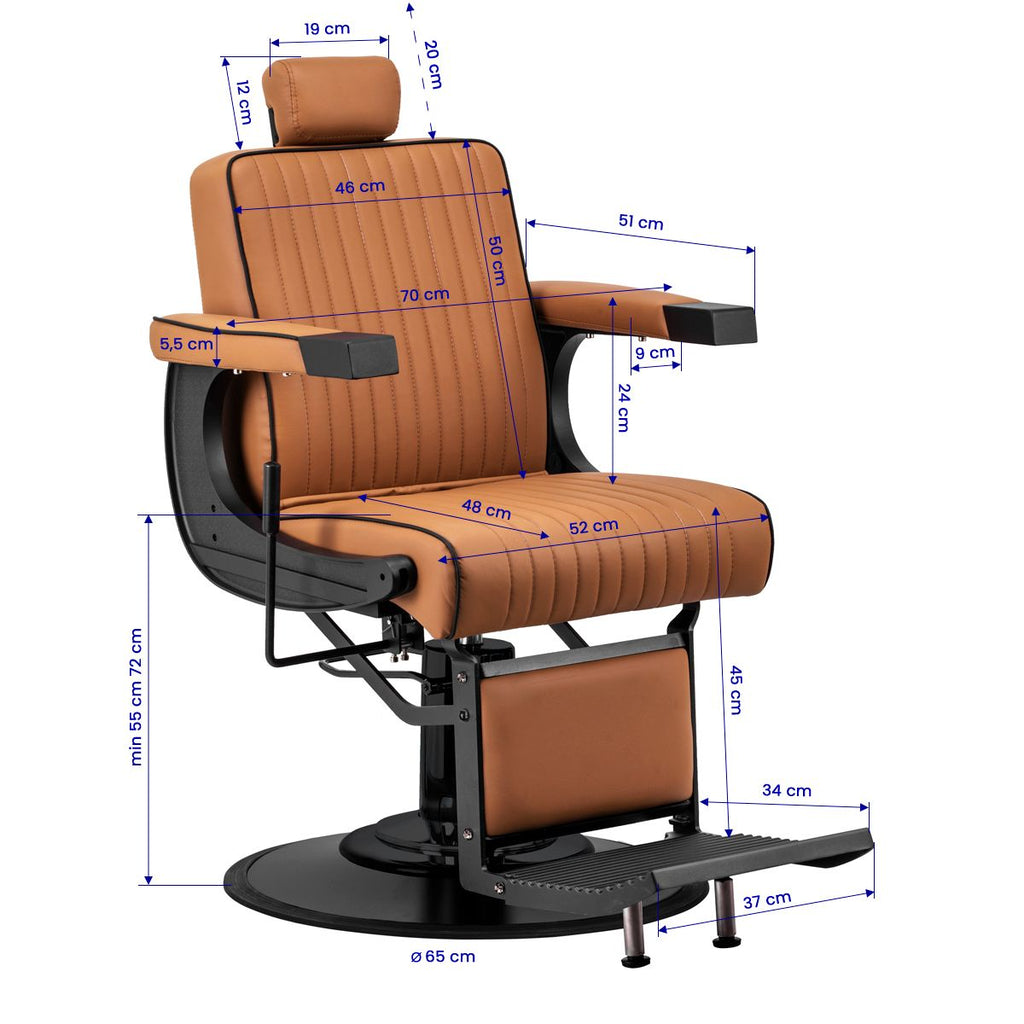 Gabbiano Visionerio barberstol lysebrun
