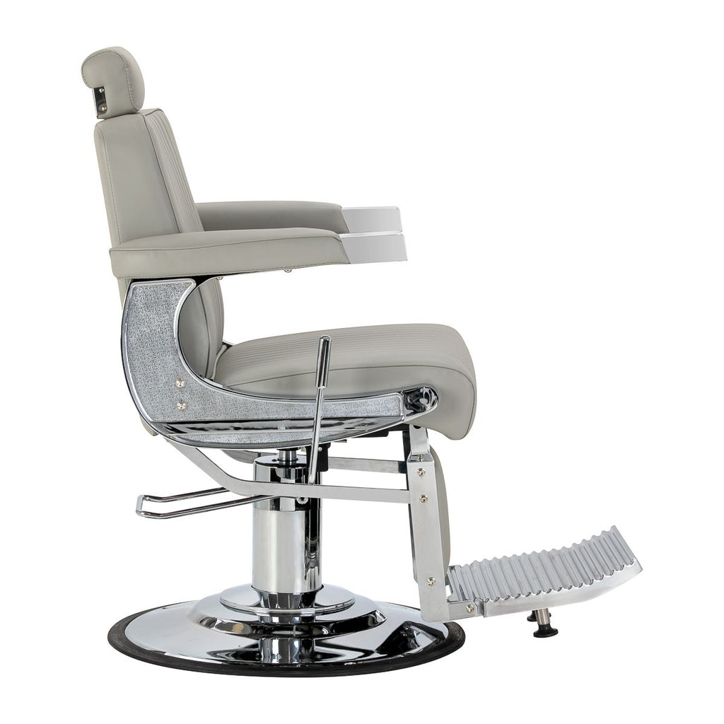 Gabbiano Visionerio barberstol grå krom frame