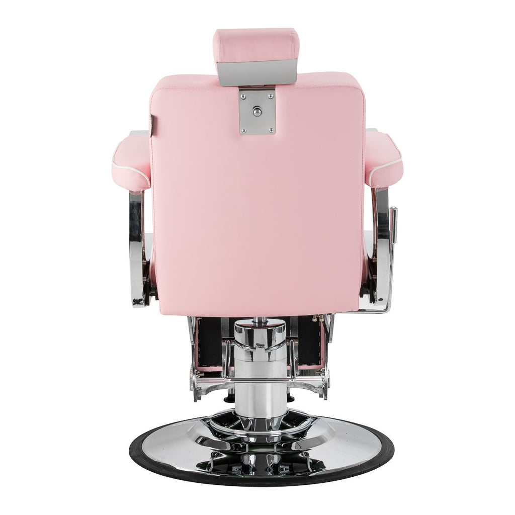 Gabbiano Visionerio barberstol rosa krom frame