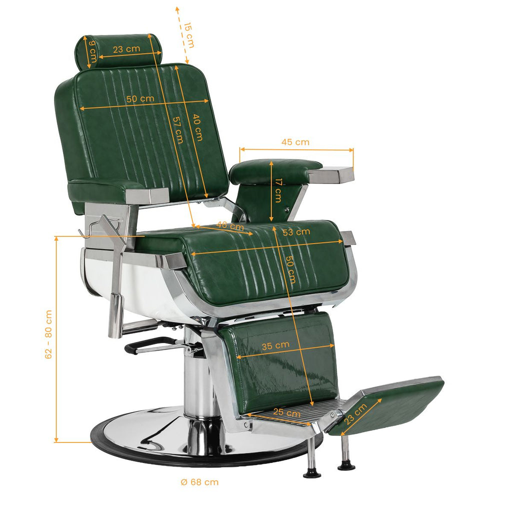 Barberstol Gabbiano Royal X grønn