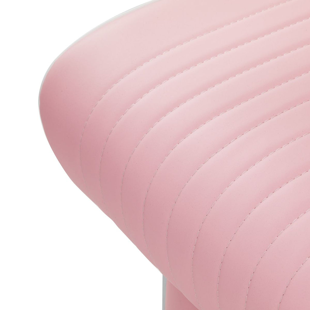 Gabbiano Visionerio barberstol rosa krom frame