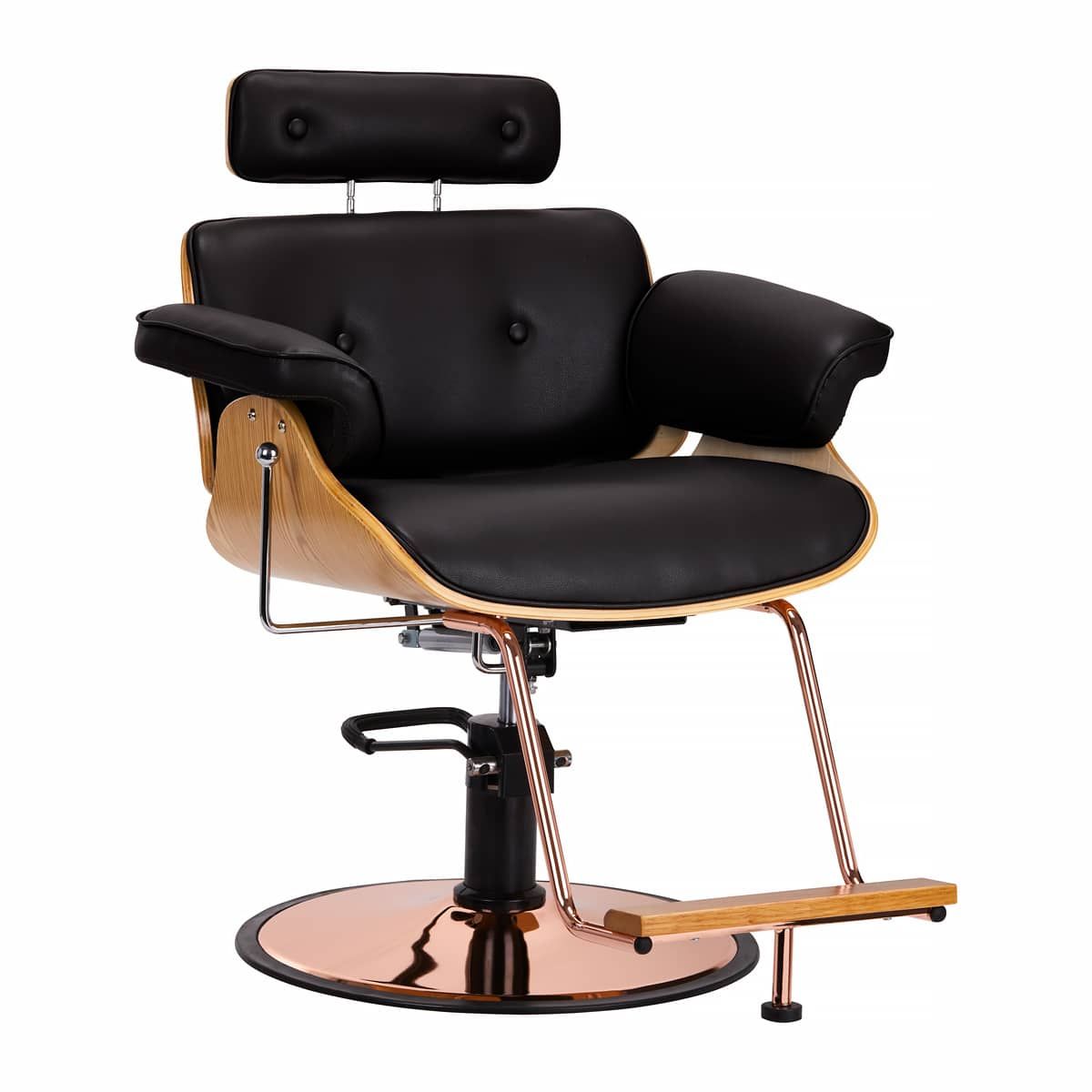 Frisørstol Gabbiano Florencja med adjustable headrest in svart