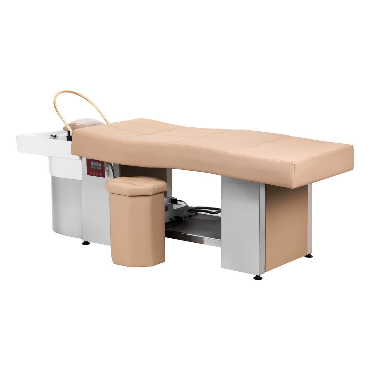 Gabbiano Head Spa 017 Head Spa vaskebenk beige med pouffe