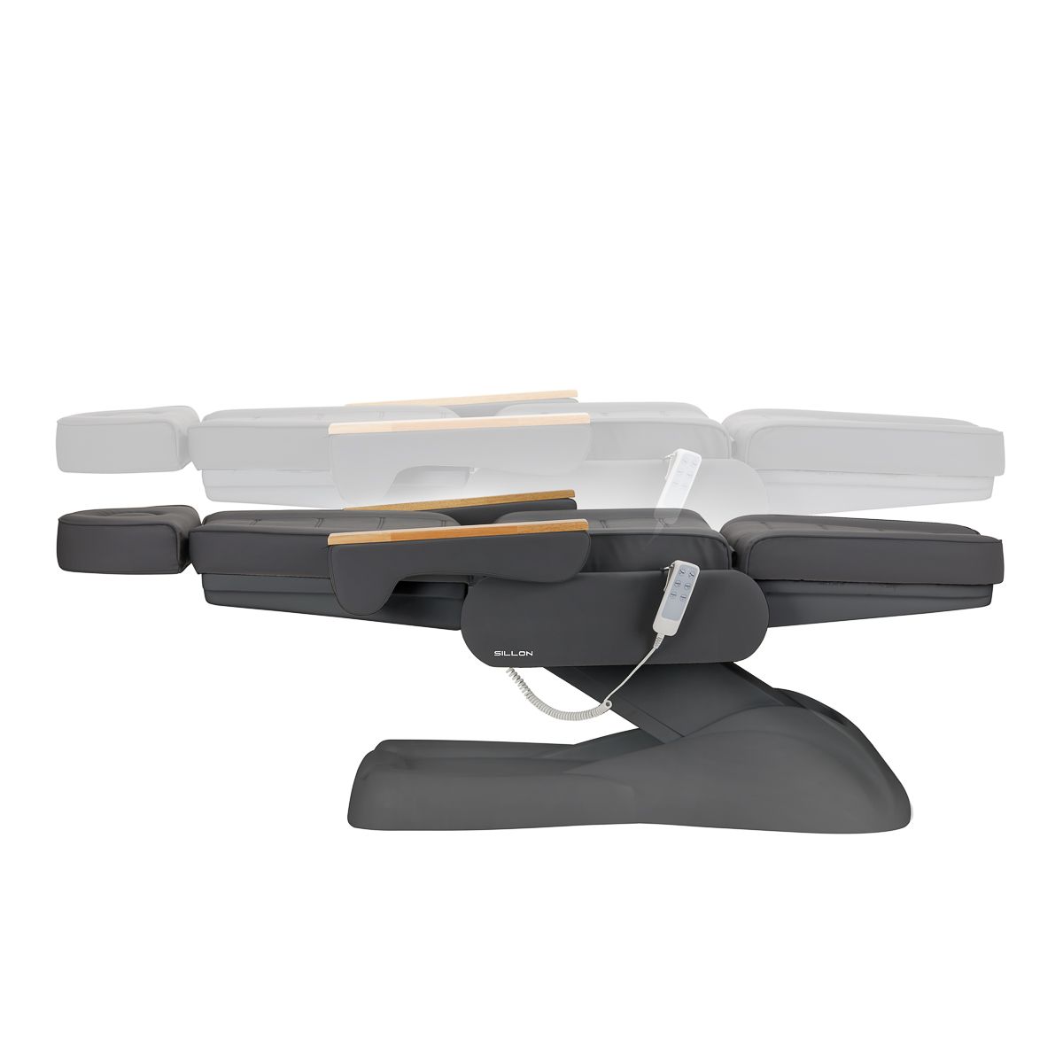 Elektrisk behandlingsstol SILLON Lux 273b 3 motorer grå med grå base
