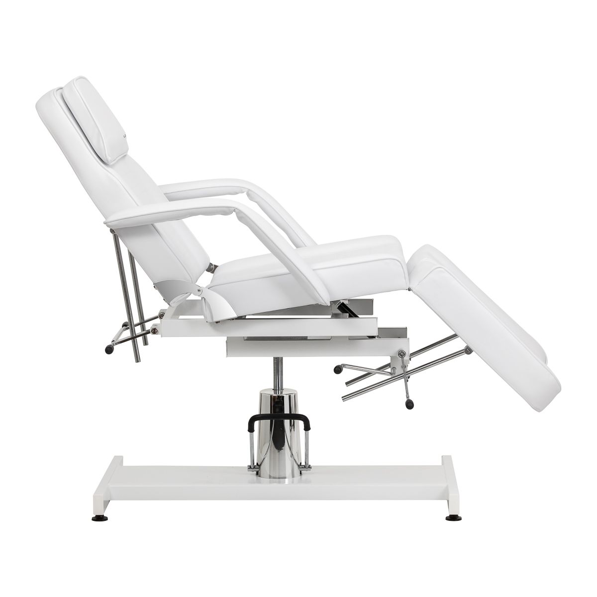 Hydraulisk pedikyr beauty stol Sillon 210 med rocking function og split footrest hvit