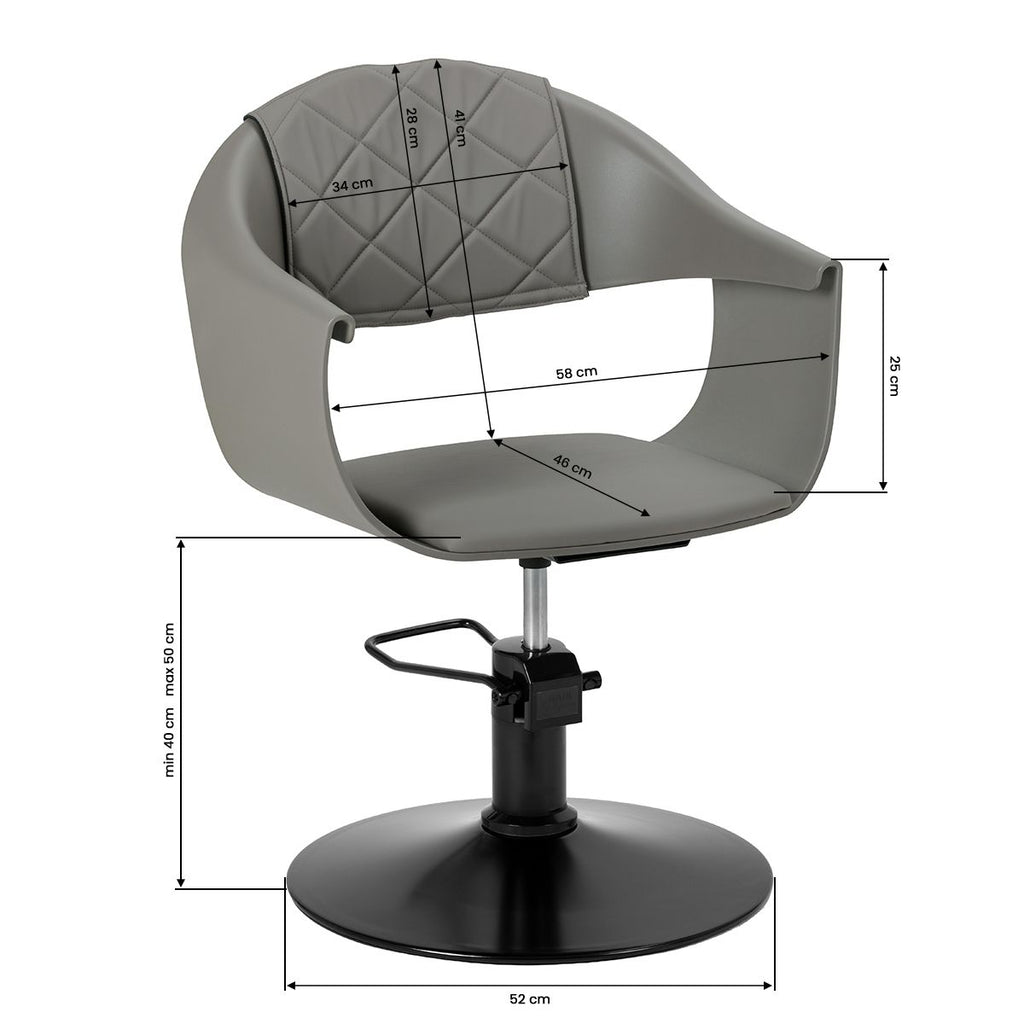 Hair System Halo grå frisørstol grå