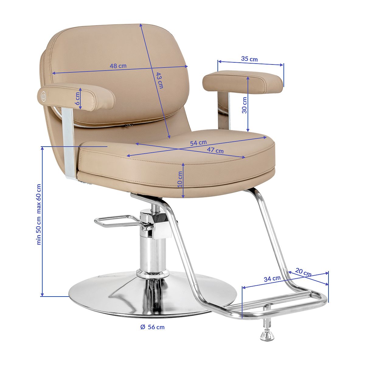 Frisørstol Omega Astra beige
