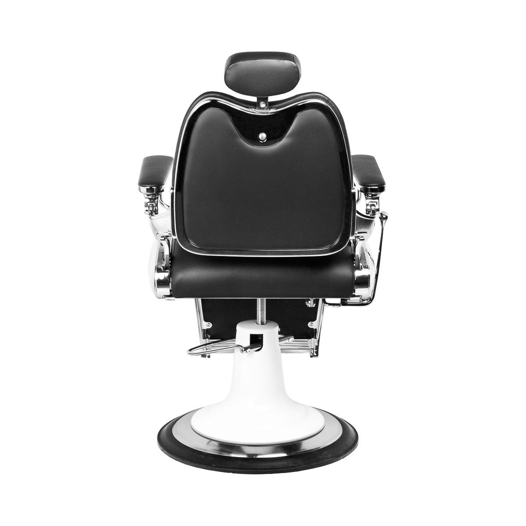 Gabbiano svart moto style barberstol
