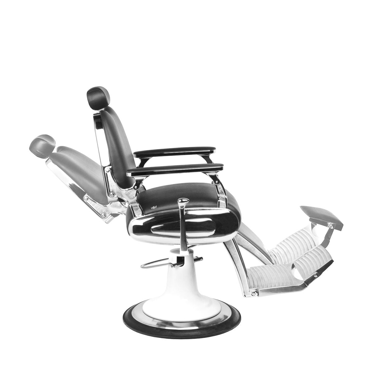 Gabbiano svart moto style barberstol