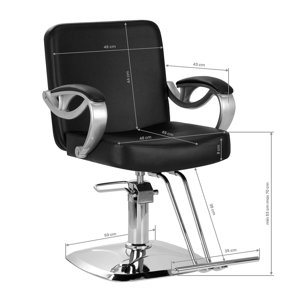 Hair System ZA31 frisørstol svart
