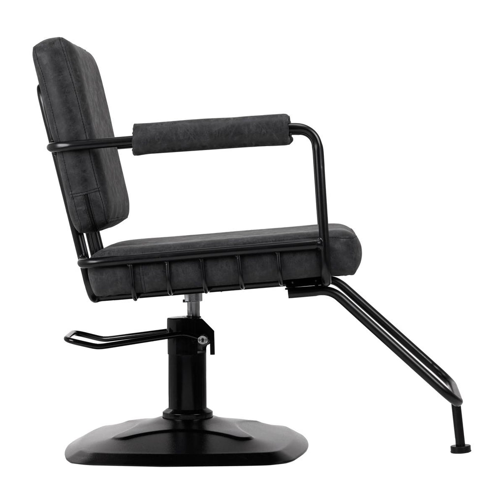 Gabbiano Katania Loft Old skinn frisørstol svart