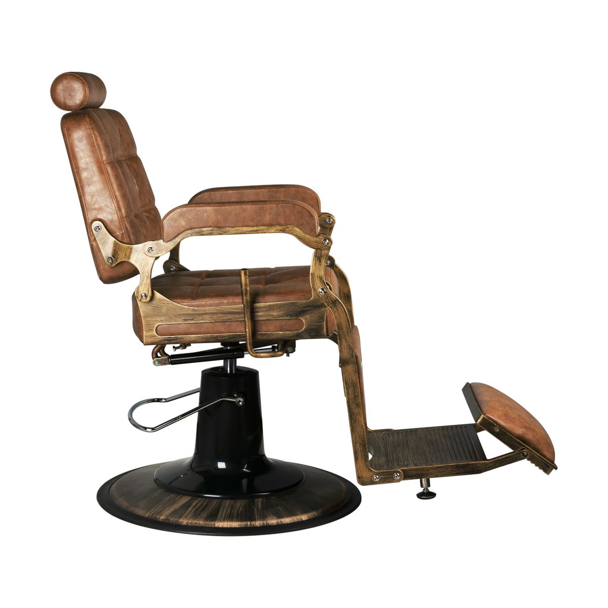 Gabbiano barberstol Boss Old skinn lysebrun