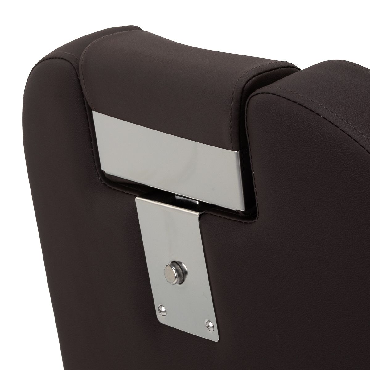 Gabbiano barberstol Bruno med svart frame brun