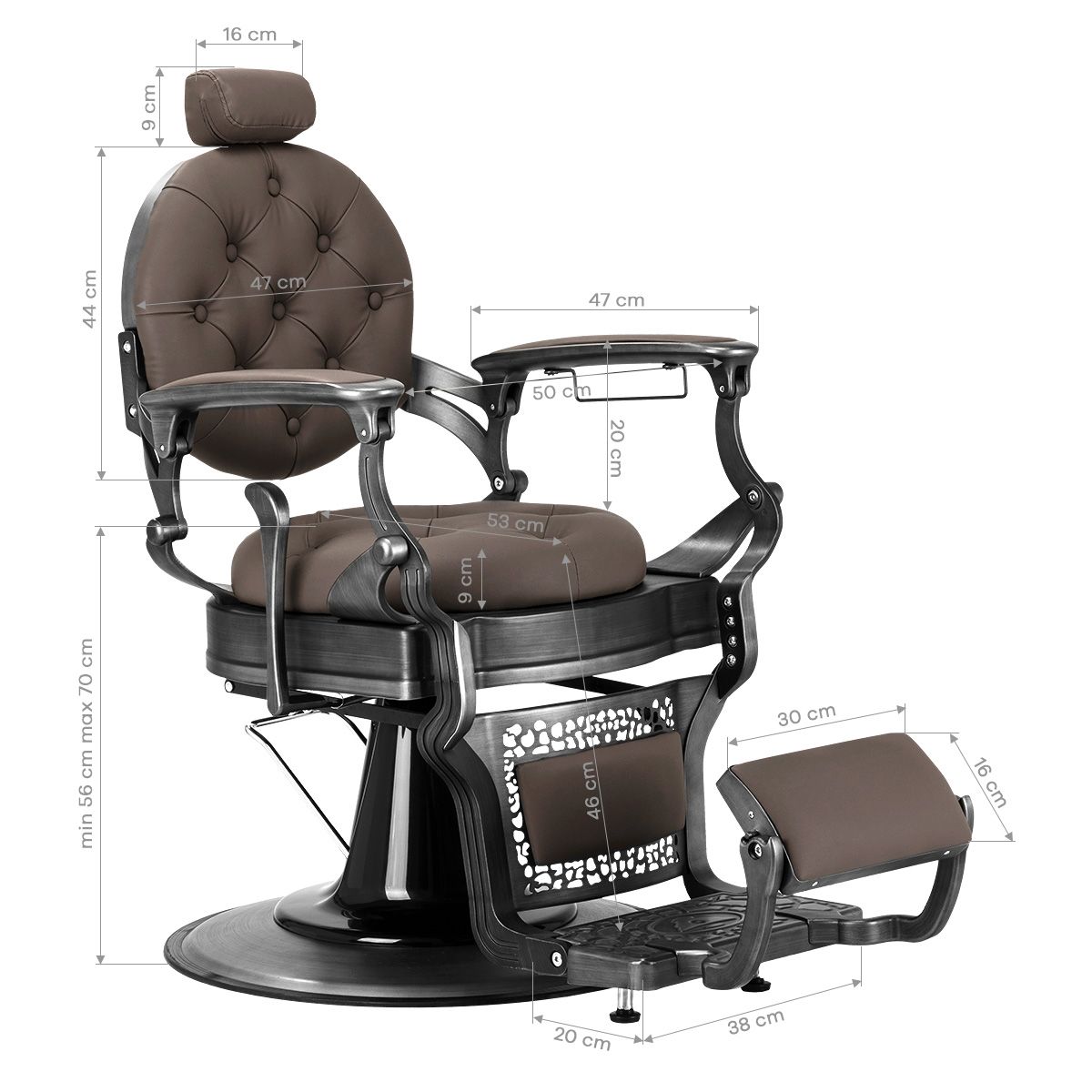 Barberstol Gabbiano Niccolo brun