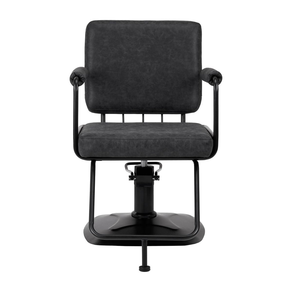 Gabbiano Katania Loft Old skinn frisørstol svart