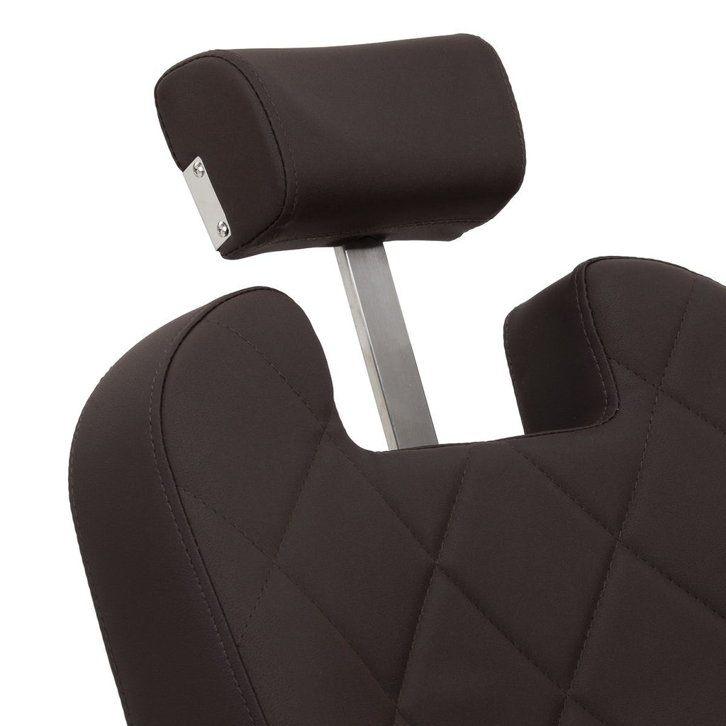 Gabbiano barberstol Bruno med svart frame brun