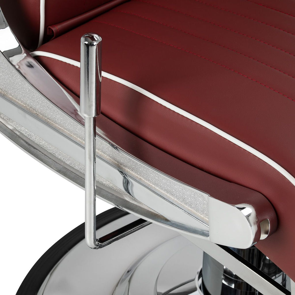Gabbiano Visionerio barberstol rød krom frame