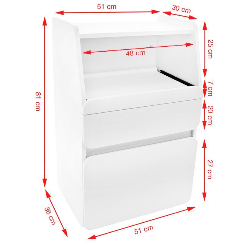 Cabinet azzurro midi 970 hvit +