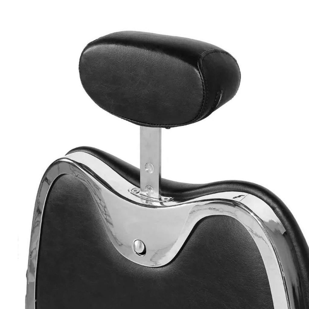 Gabbiano svart moto style barberstol