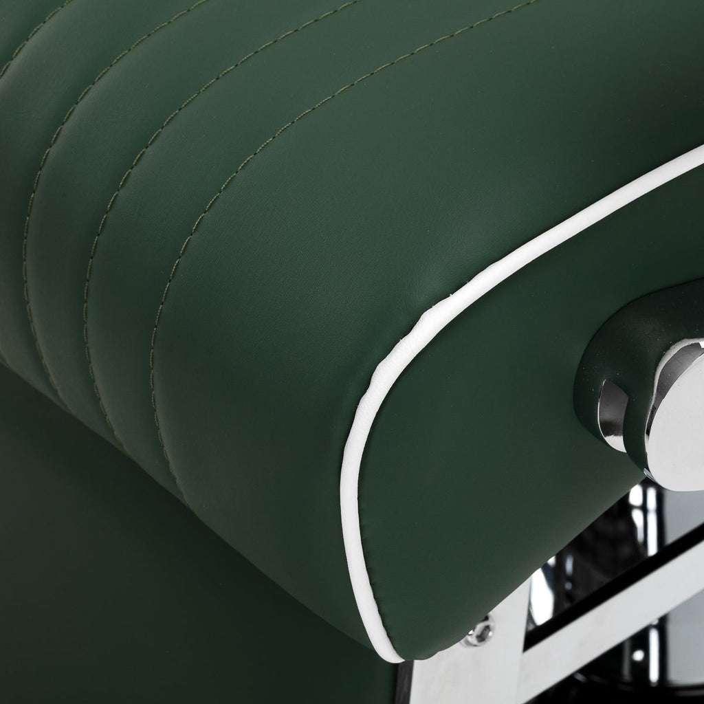 Gabbiano Visionerio barberstol grønn krom frame