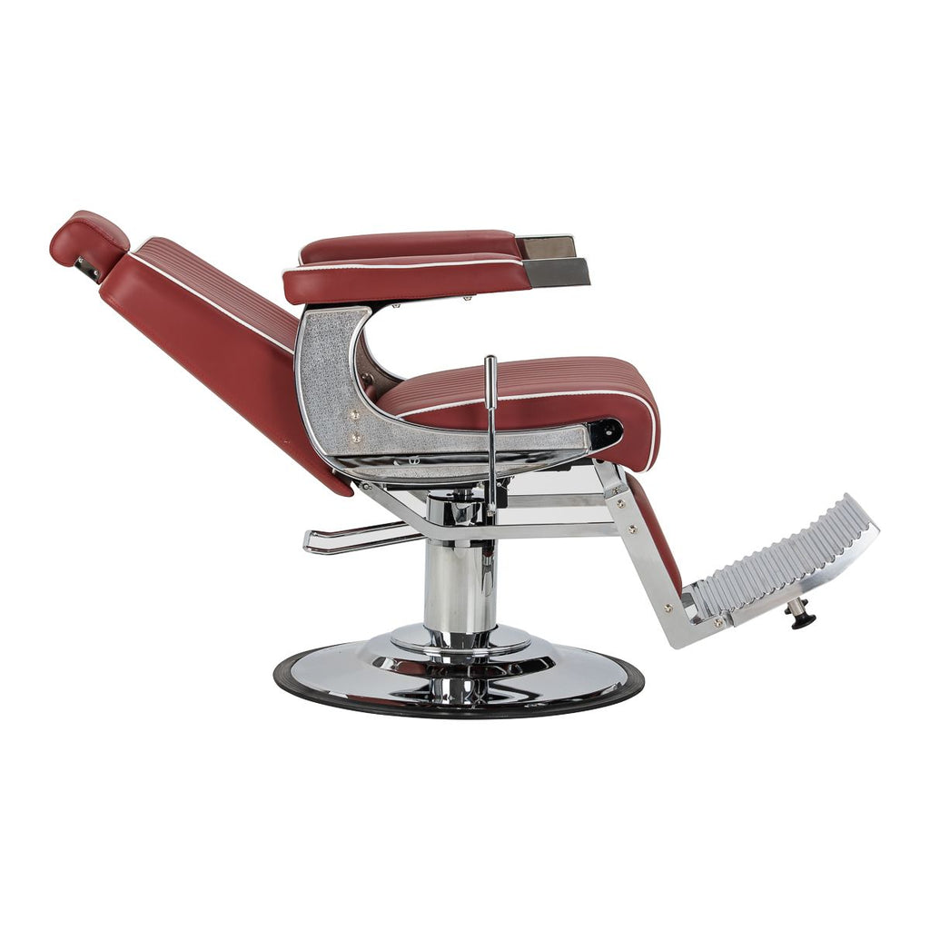 Gabbiano Visionerio barberstol rød krom frame