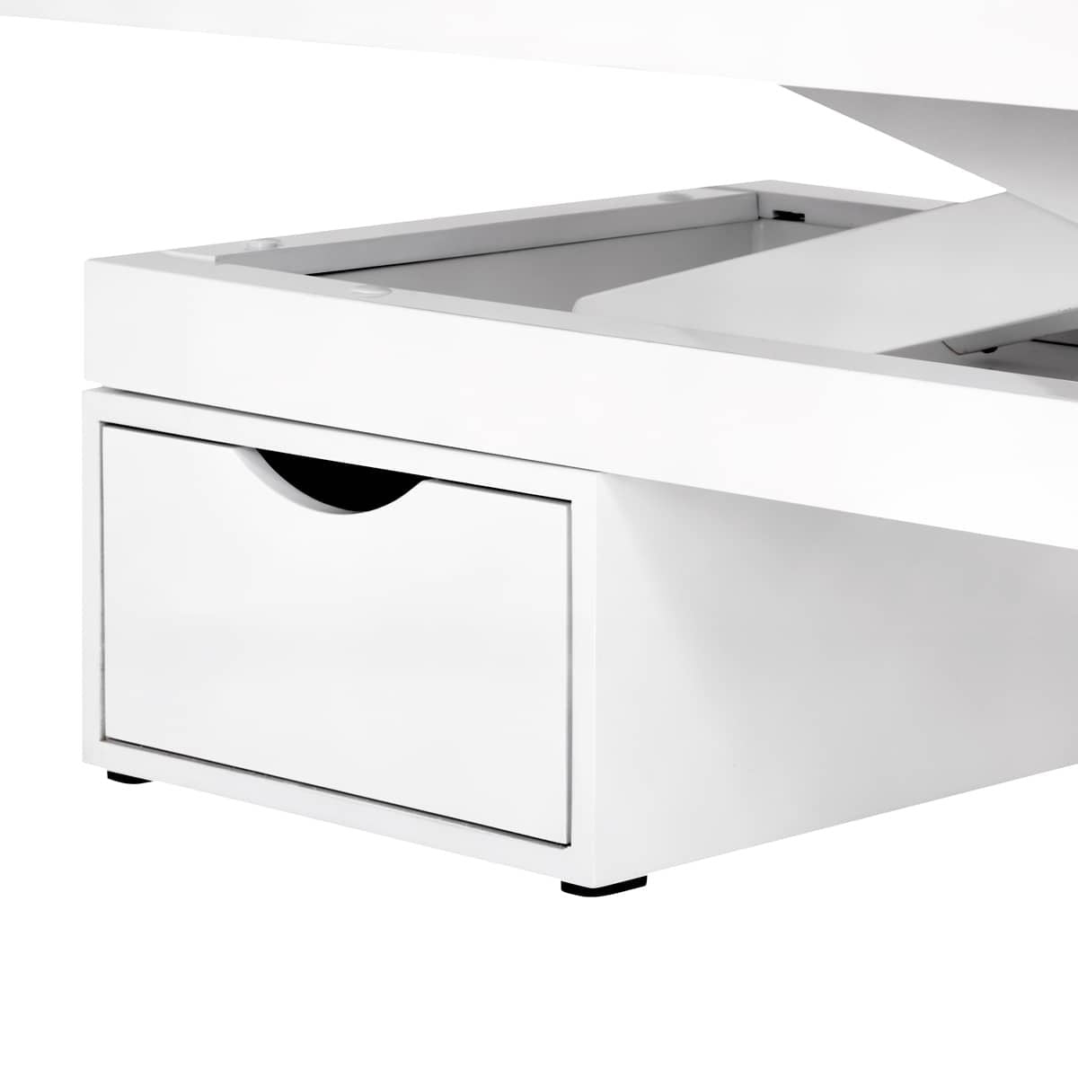 SPA-behandlingsbenk azzurro 815b in shiny hvit