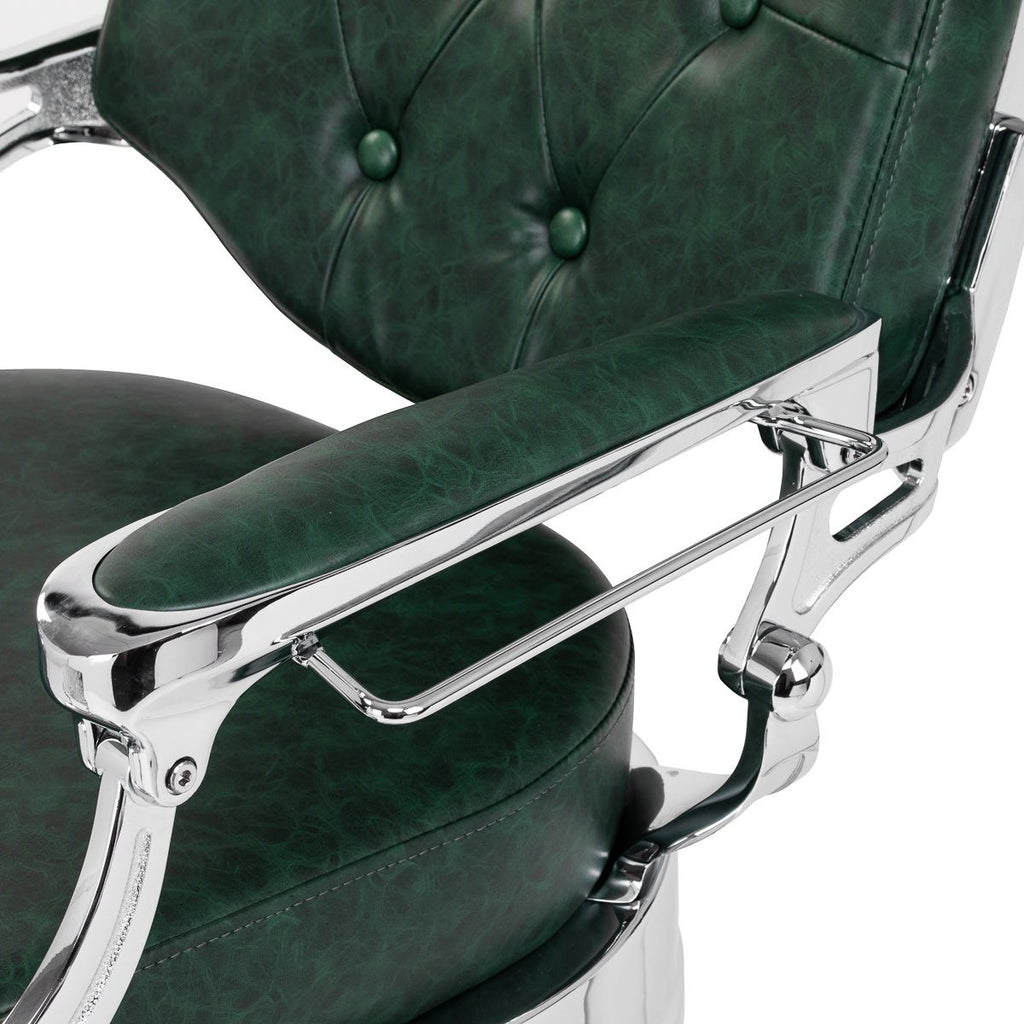 Barberstol Gabbiano President grønn Chrom