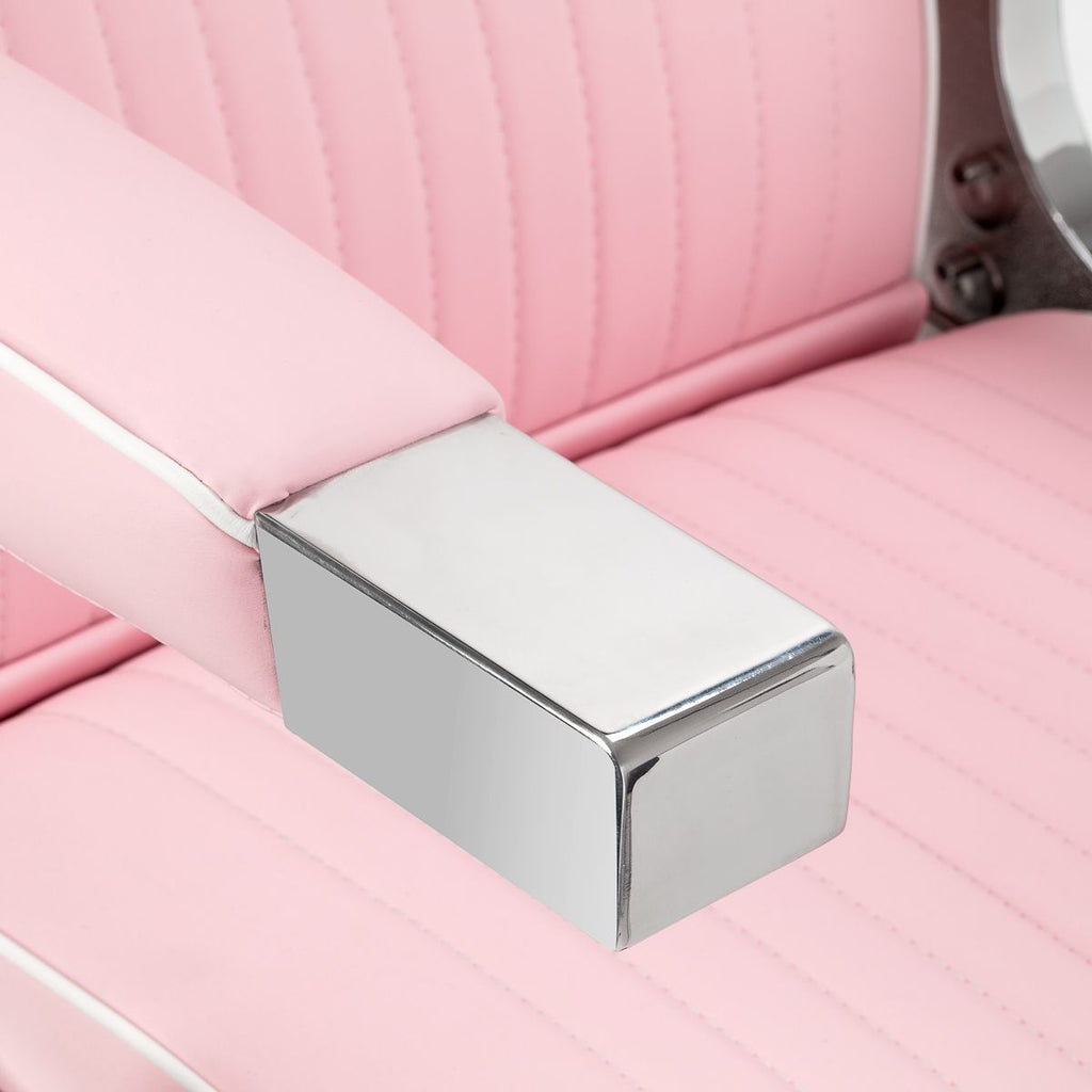 Gabbiano Visionerio barberstol rosa krom frame