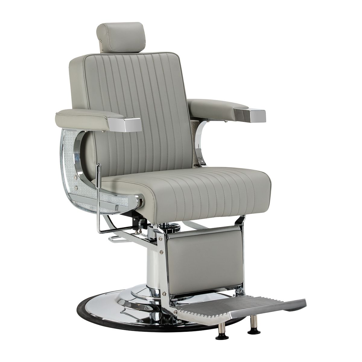 Gabbiano Visionerio barberstol grå krom frame