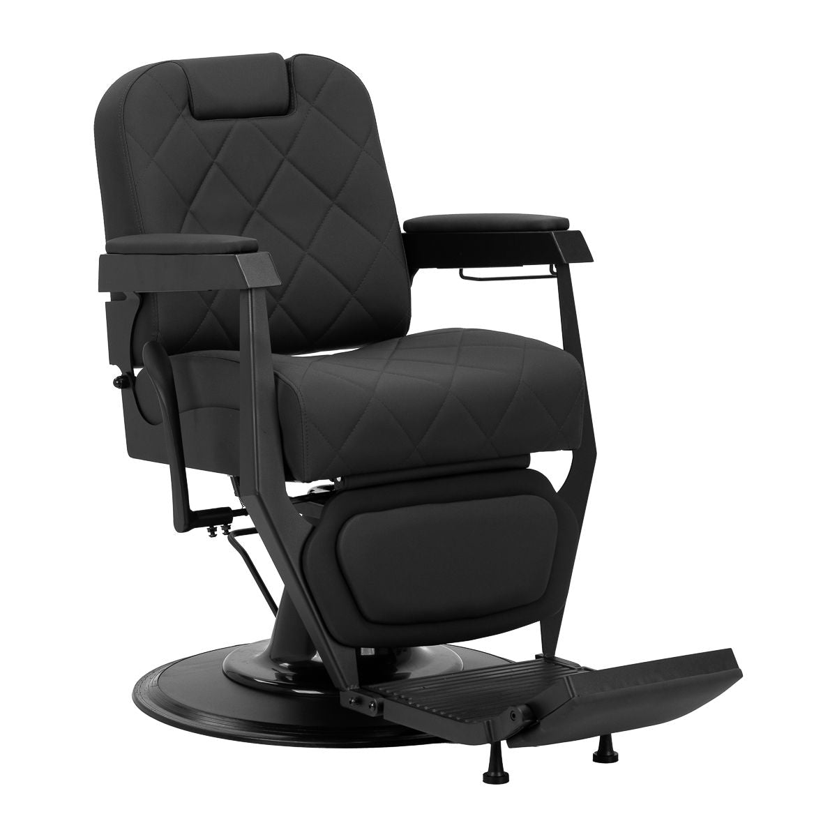 Gabbiano barberstol Bruno med svart frame svart