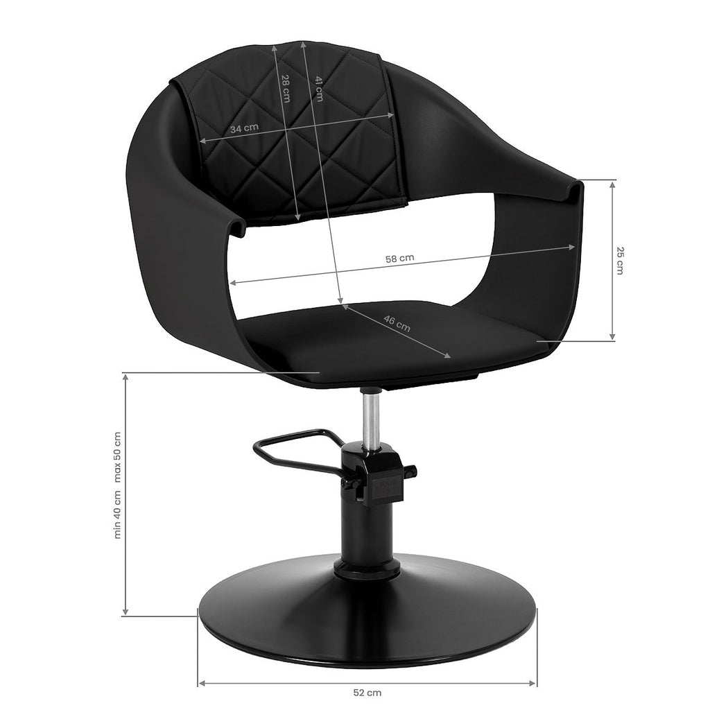 Hair System Halo noir frisørstol svart
