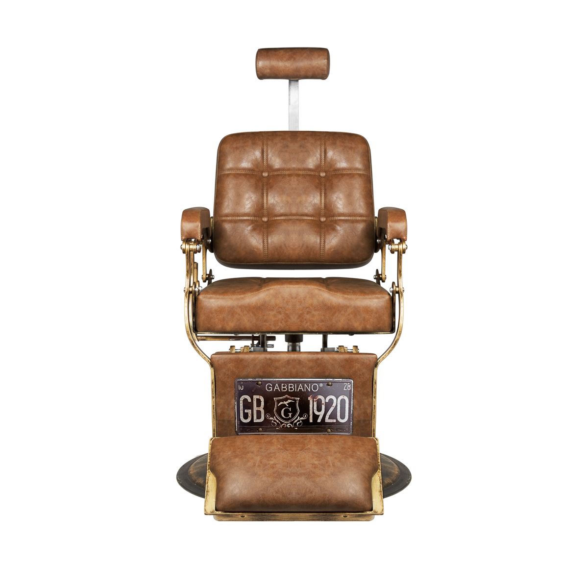 Gabbiano barberstol Boss Old skinn lysebrun