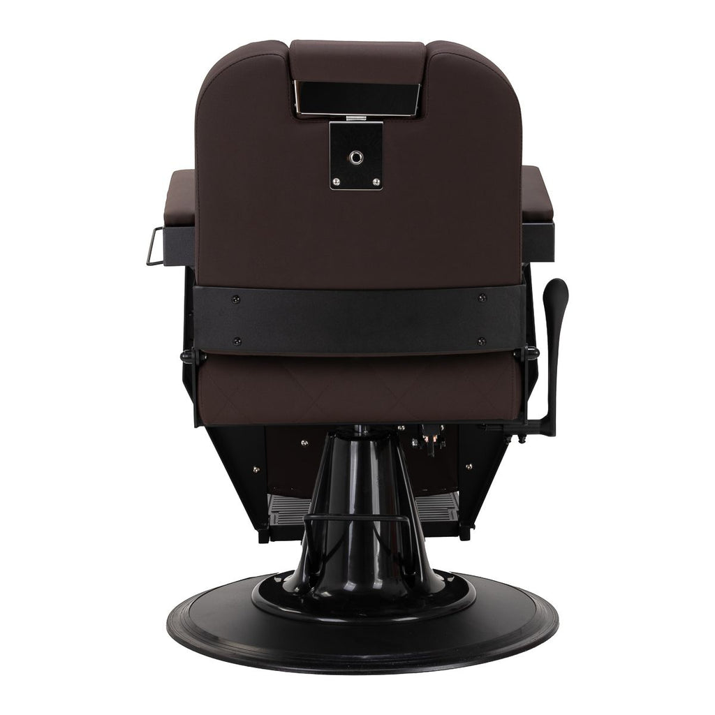 Gabbiano barberstol Bruno med svart frame brun
