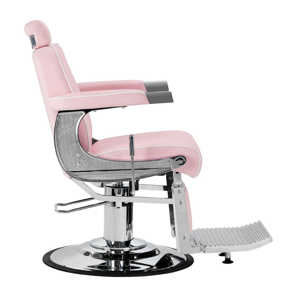 Gabbiano Visionerio barberstol rosa krom frame