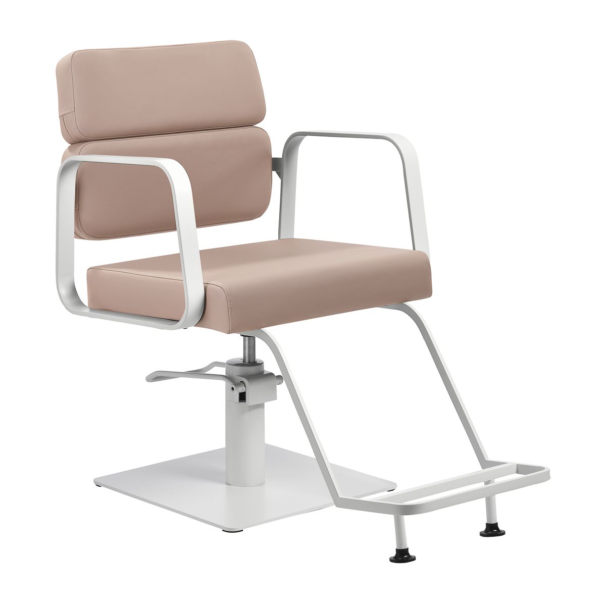 Gabbiano frisørstol Porto hvit beige