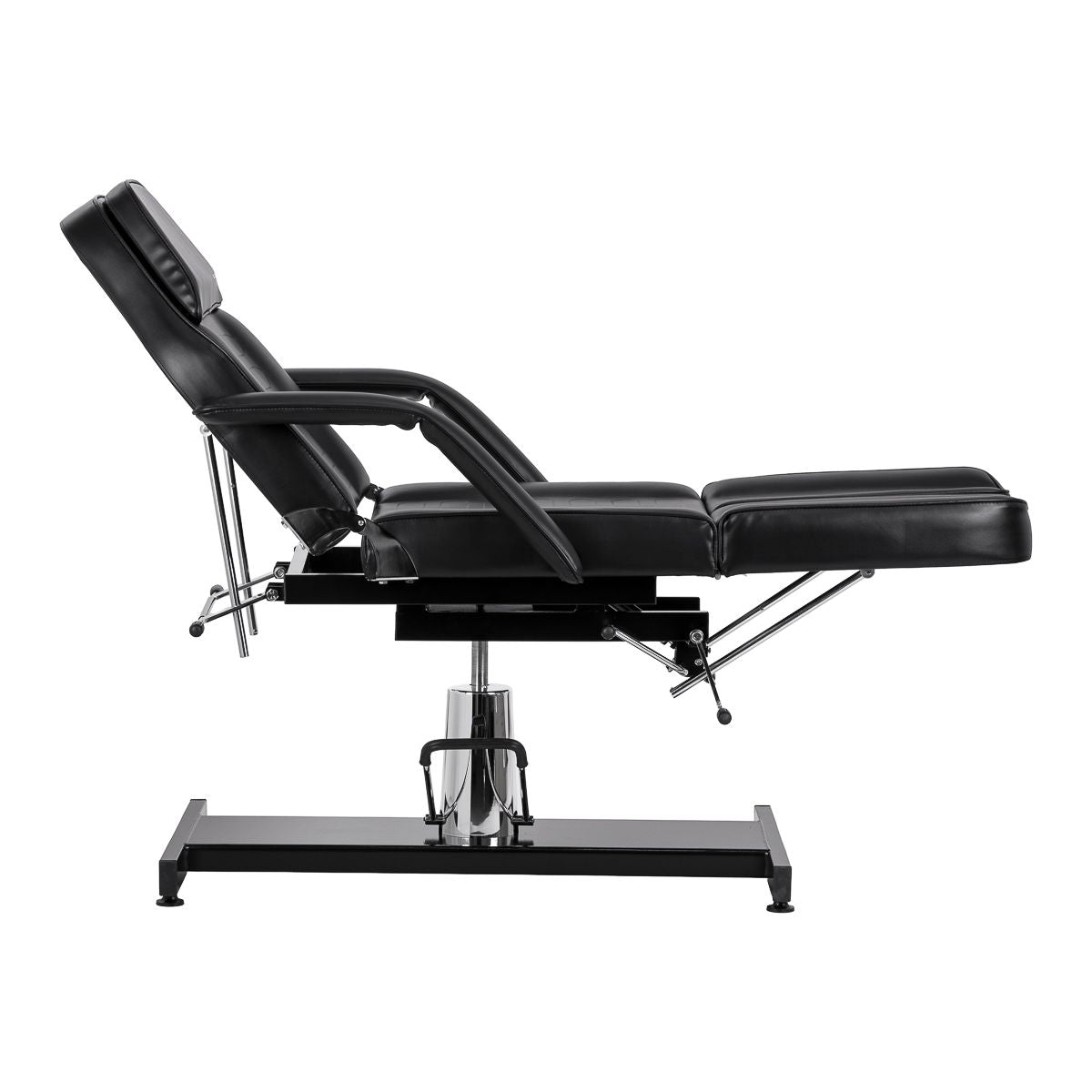 Hydraulisk pedikyr beauty stol Sillon 210 med rocking function og split footrest svart