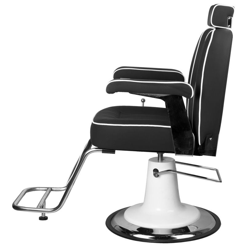 Gabbiano amadeo svart barberstol