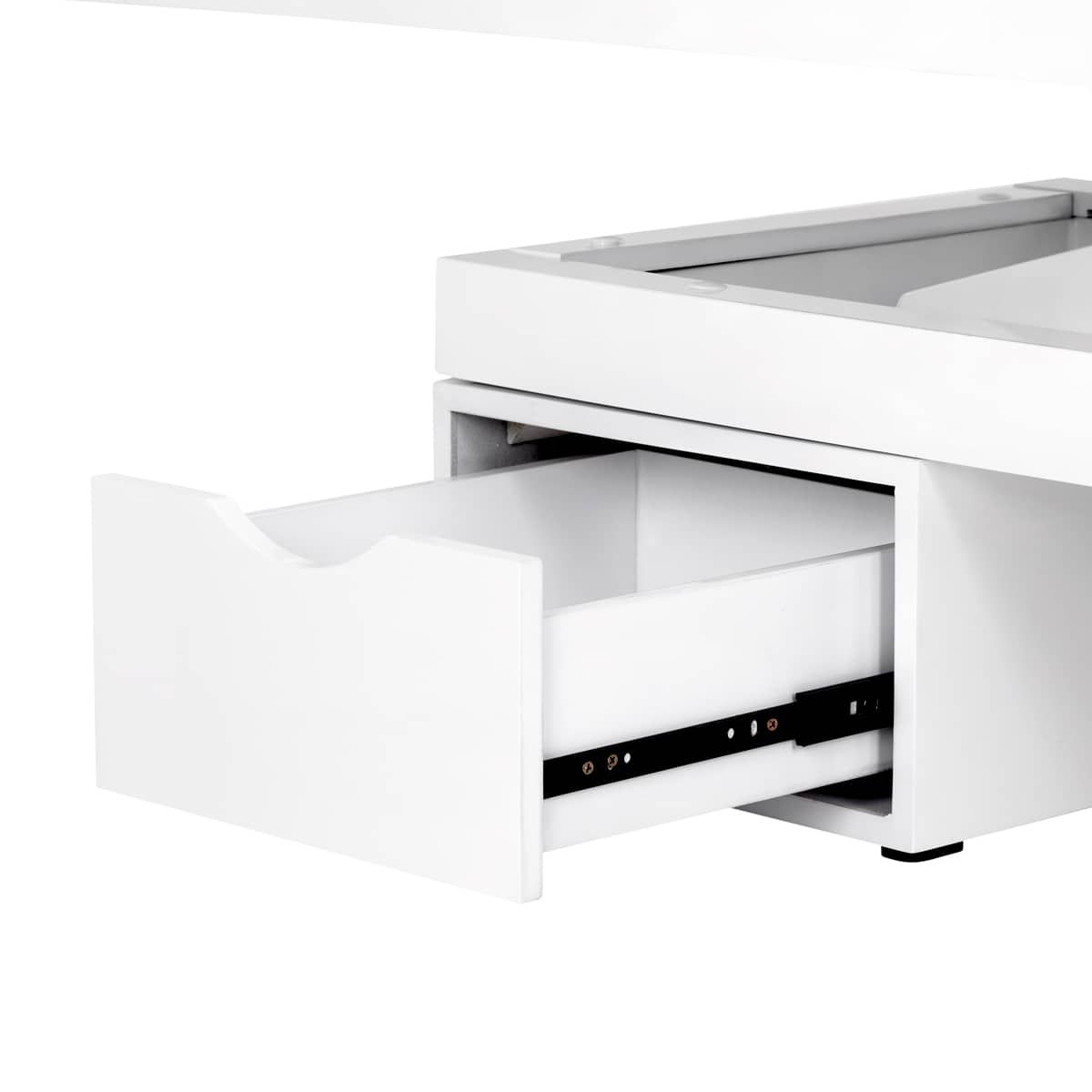 SPA-behandlingsbenk azzurro 815b in shiny hvit
