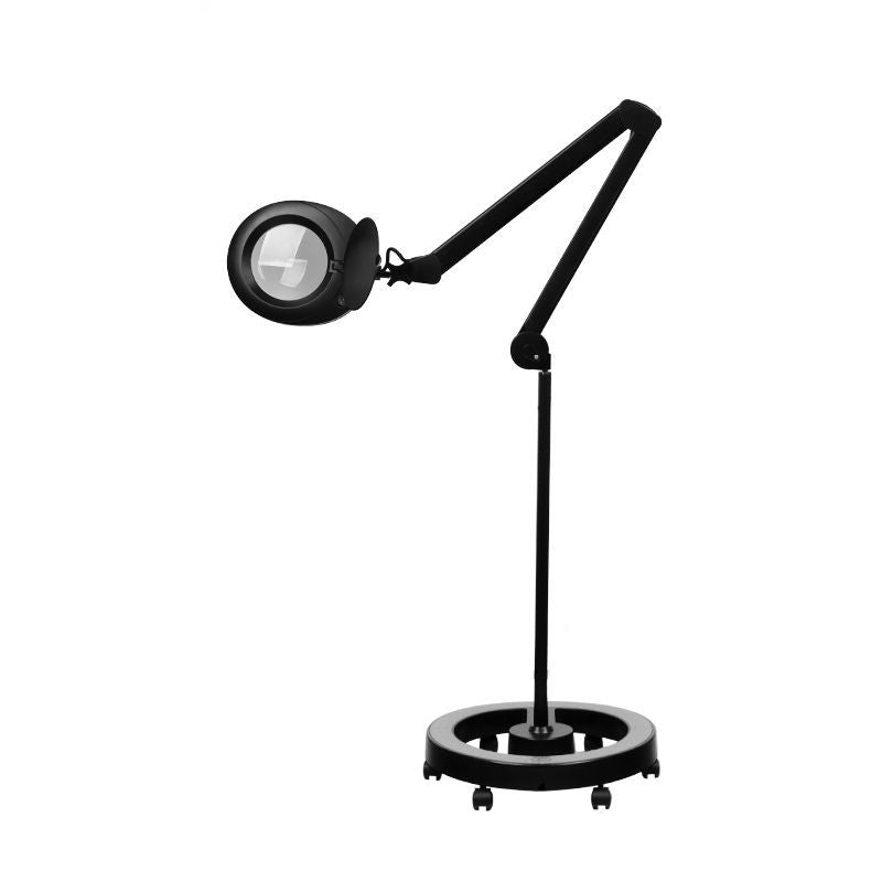 Elegante 6025 60 LED SMD 5D svart lupelampe med stativ