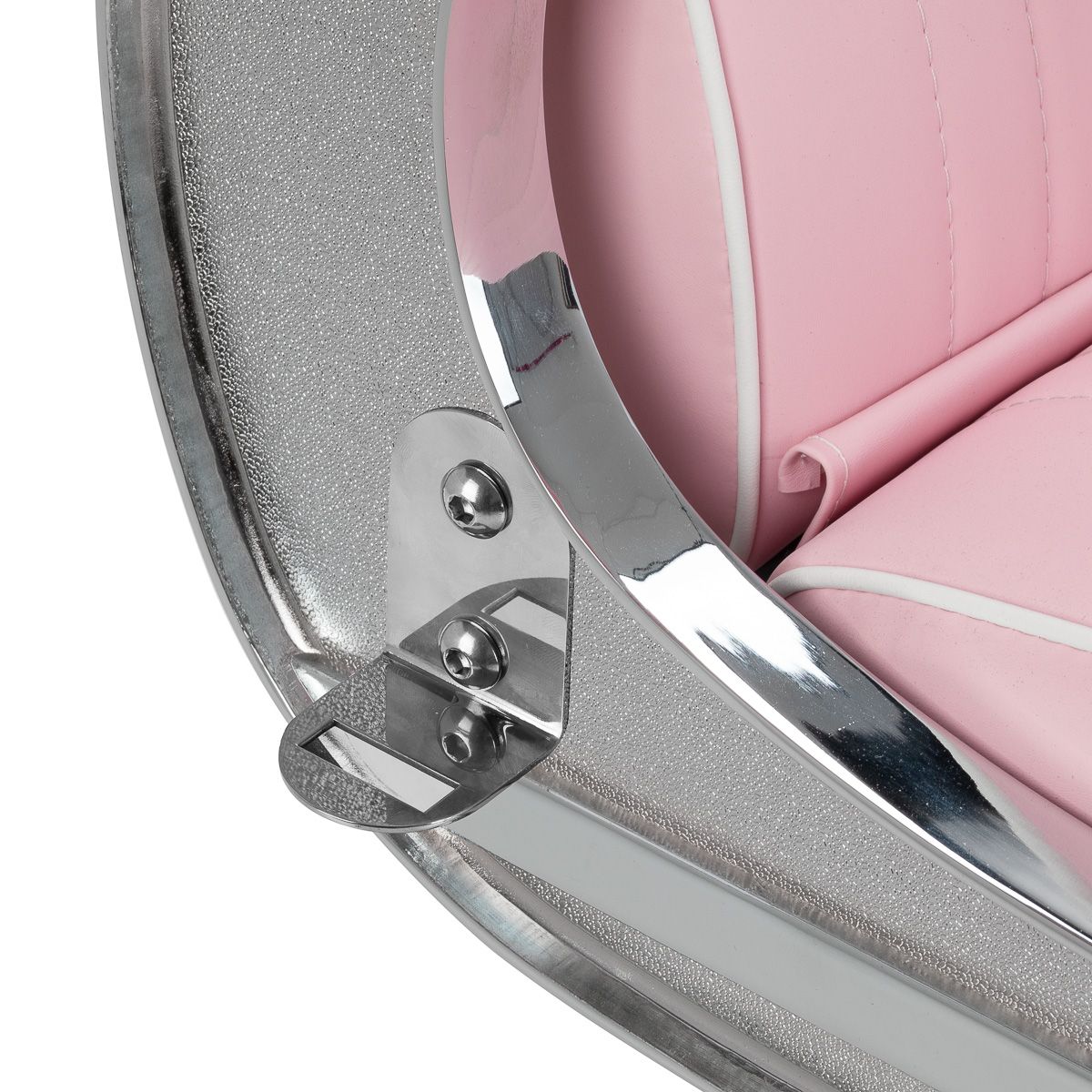 Gabbiano Visionerio barberstol rosa krom frame