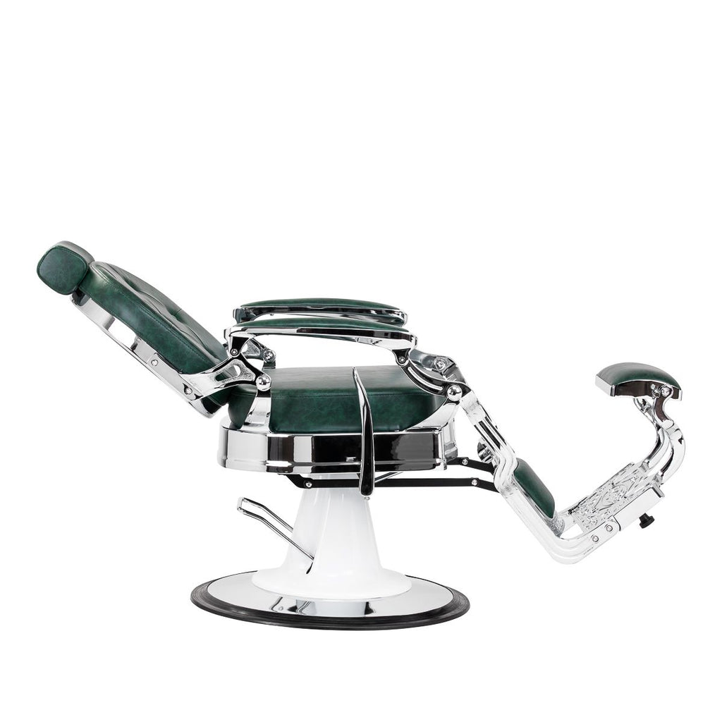Barberstol Gabbiano President grønn Chrom