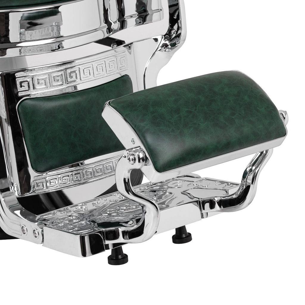 Barberstol Gabbiano President grønn Chrom